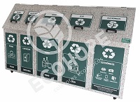 Coletor para condominios de reciclaveis de 750L